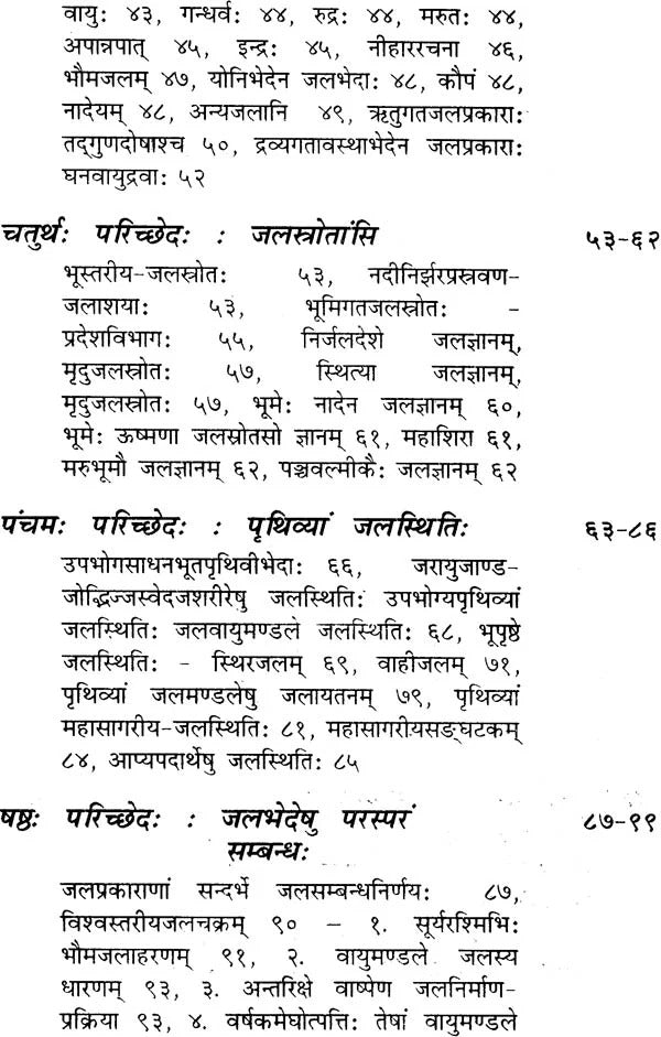 संस्कृत साहित्ये जलविज्ञानम्: Water Science in Sanskrit Literature