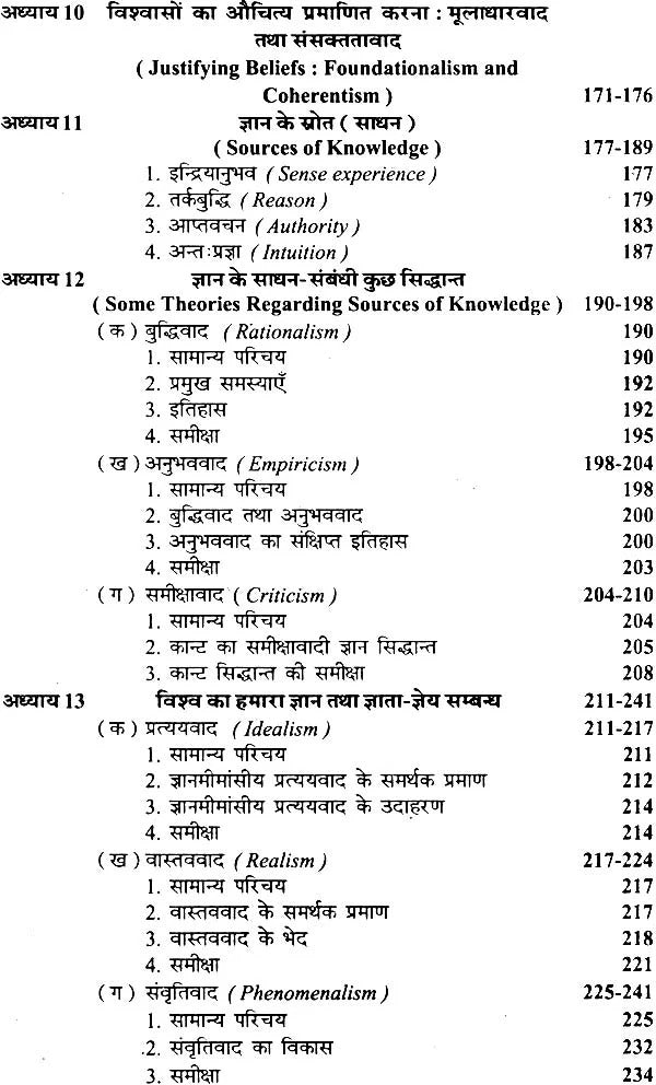 Tattvamimamsa Evam Gyanmimamsa: Metaphysics and Epistemology