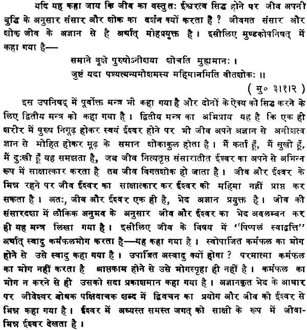 Vedantsaar: Srisadanand Praneet: Hindi Viyakhya Sahit