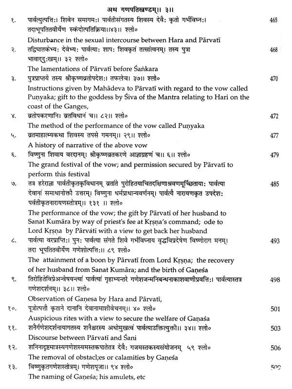 श्रीब्रह्मवैवर्तपुराणम्- Brahma-Vaivarta Puranam: Text with English Translation, Notes & Index (in 3 Vol Set)