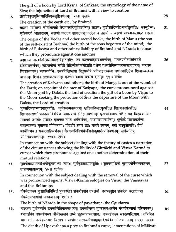 श्रीब्रह्मवैवर्तपुराणम्- Brahma-Vaivarta Puranam: Text with English Translation, Notes & Index (in 3 Vol Set)