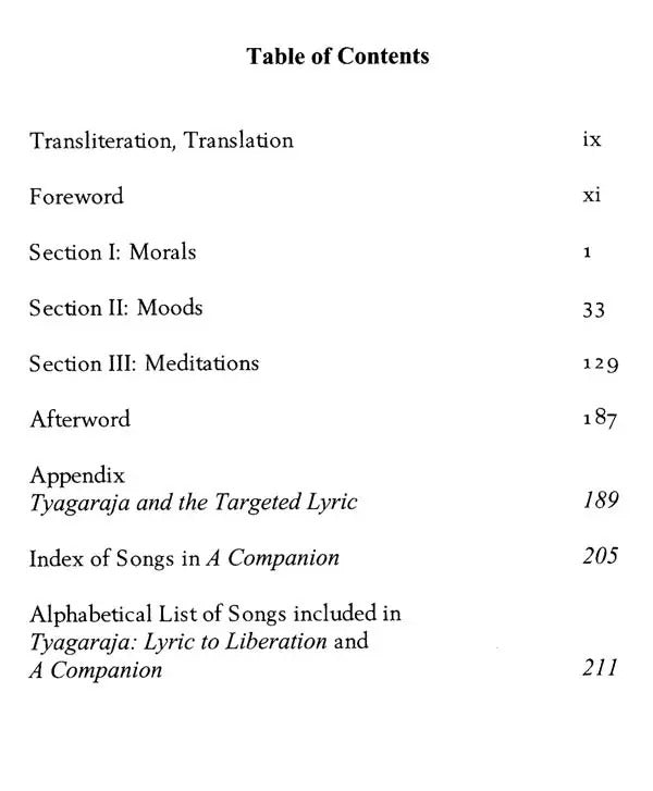 A Companion to Tyagaraja: Lyric to Liberation