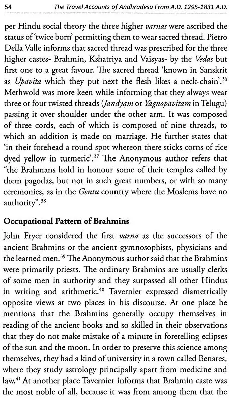 The Travel Accounts of Andhradesa - From A.D. 1295-1831 A.D.