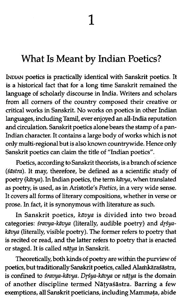 An Introduction to the Study of Indian Poetics