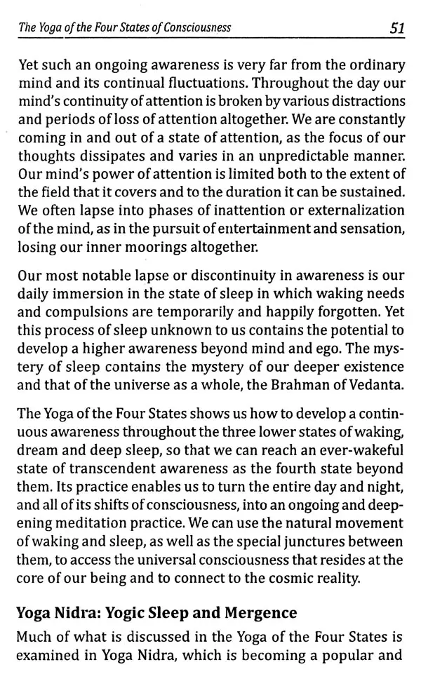 The Yoga of consciousness,From Waking, Dream and Deep Sleep to Self Realization